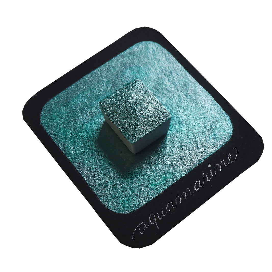The Creative Kinds/Calligraphy Ink/Single Half Pan Shimmer - Aquamarine