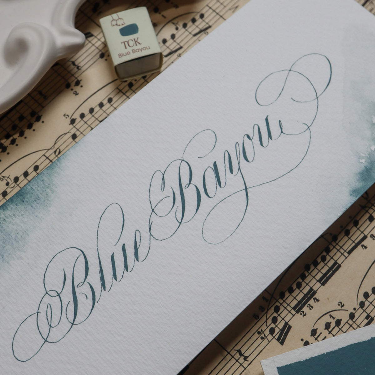 The Creative Kinds/カリグラフィーインク/Single Half Pan Crema - Blue Bayou