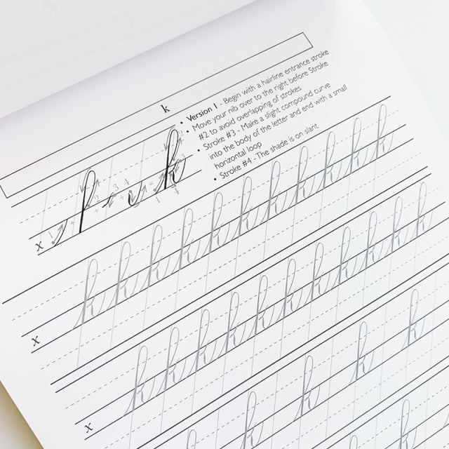 Logos Calligraphy/Copperplate Practice Pad Lowercase & Uppercase Set