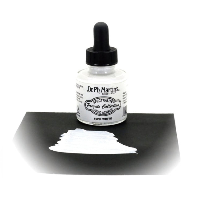 Dr. Ph. Martin's/Calligraphy Ink/Spectralite Private Collection Liquid Acrylics White (30ml)