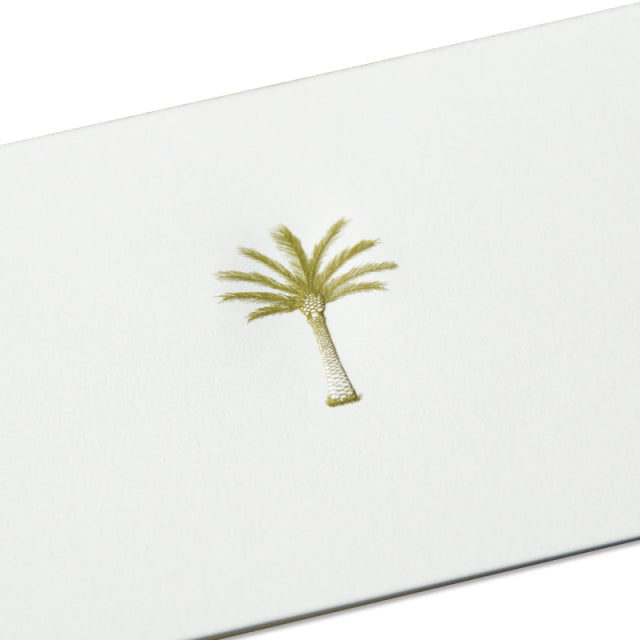 Crane/Box Card/Engraved Palm Tree Note