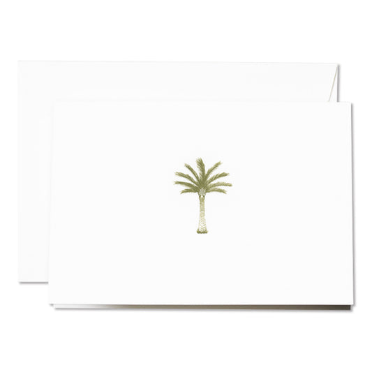 Crane/ボックスカード10枚セット/Engraved Palm Tree Note