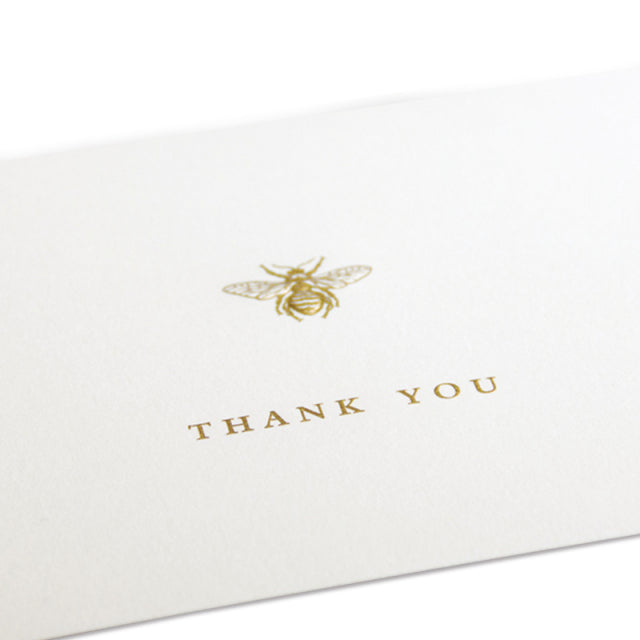 Crane/Box Card/Engraved Bumble Bee Thank You Note