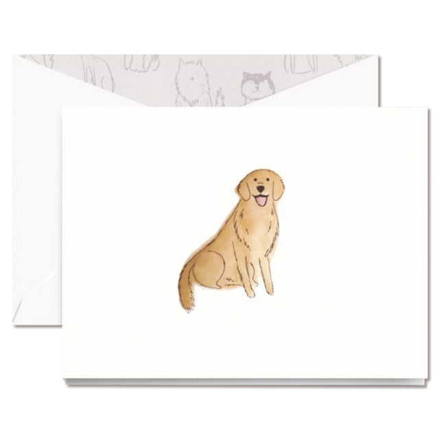 【在庫限り】Crane/ボックスカード/Pearl White Golden Retriever