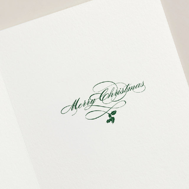 Crane/Box Card/Engraved Holy Sprig Holiday