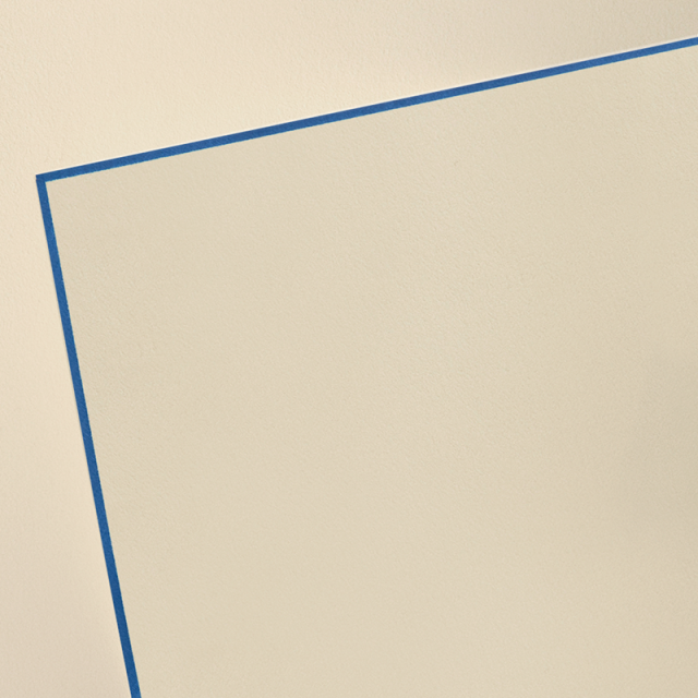 Crane/Box Card/Half Sheets Bordered in Regent Blue Ecruwhite Kid Finish Paper (20 Sheets / 20Envelopes)