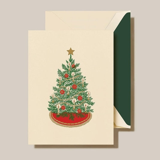 Crane/ボックスカード/Candlelight Christmas Tree Holiday Greeting Card