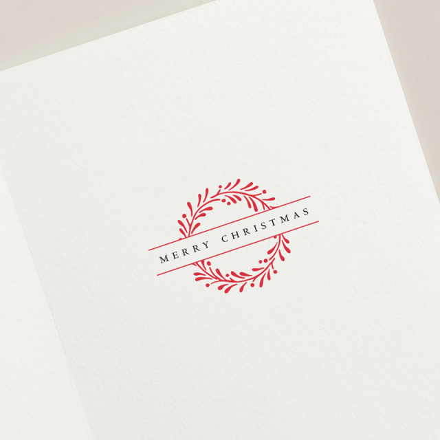 Crane/ボックスカード/Filligre Candy Cane Holiday Greeting Card