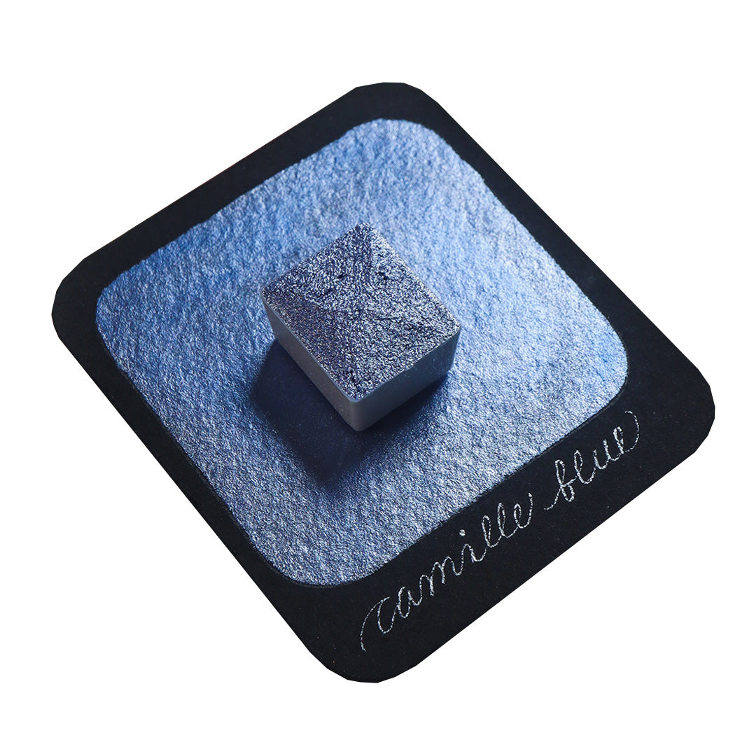 The Creative Kinds/Calligraphy Ink/Single Half Pan Shimmer - Camille Blue