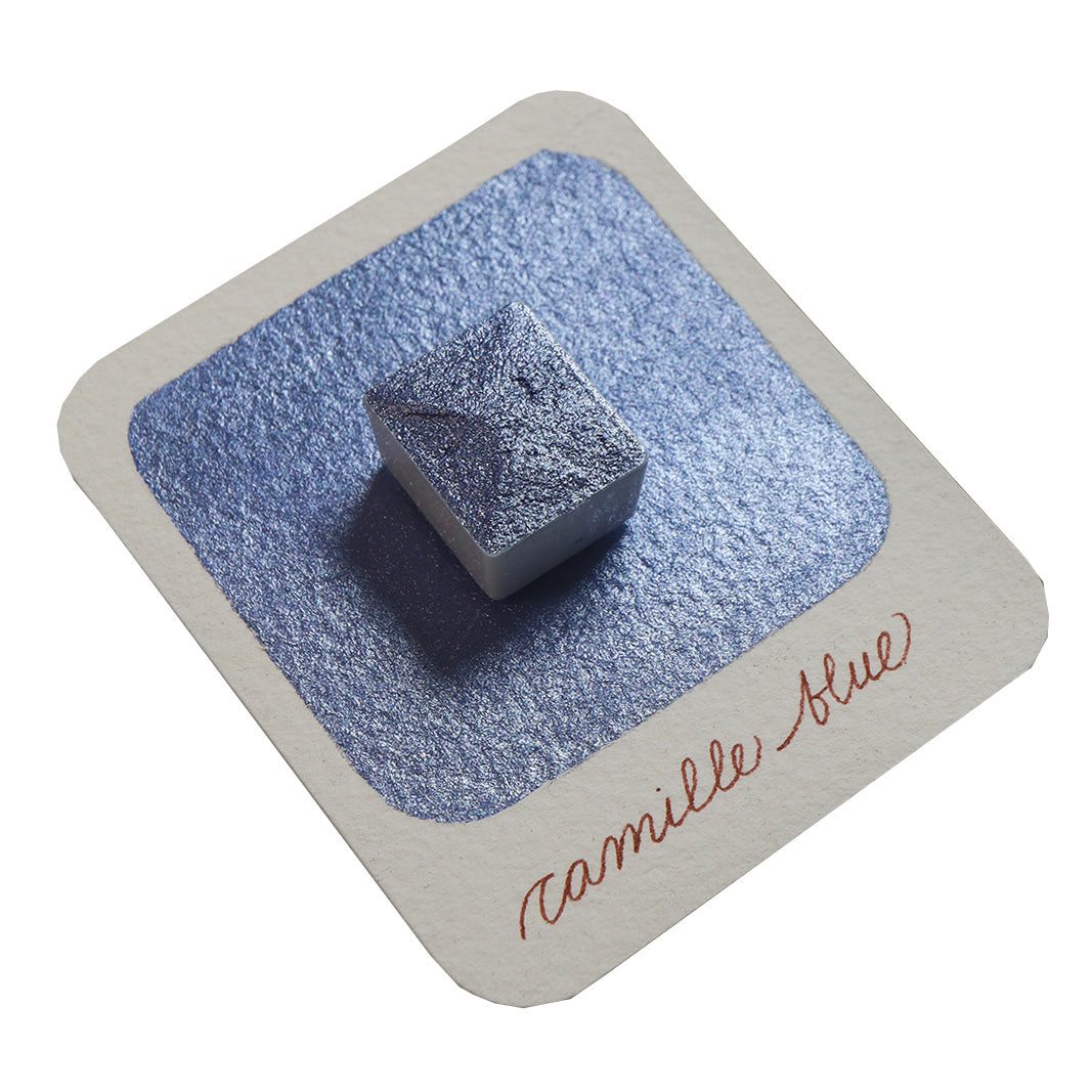 The Creative Kinds/Calligraphy Ink/Single Half Pan Shimmer - Camille Blue