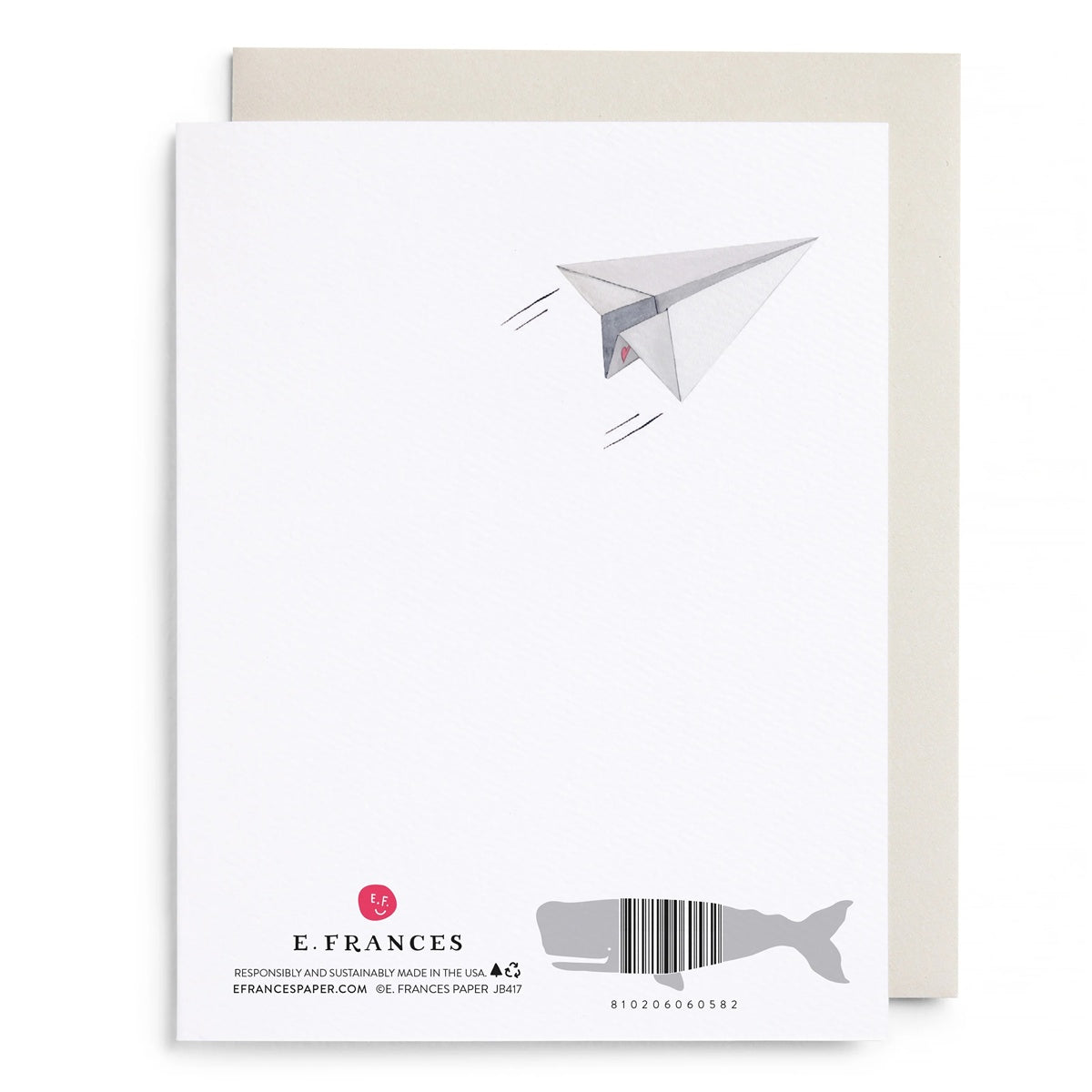 E.Frances/シングルカード/Paper Airplane Love Friendship Card
