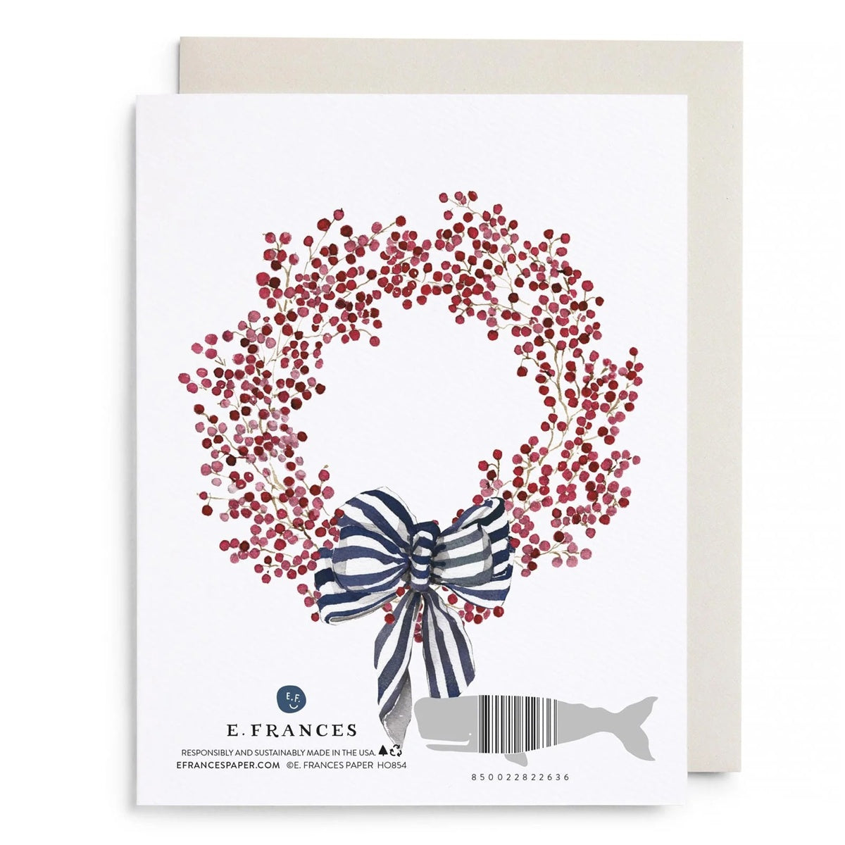 E.Frances/シングルカード/Red Berry Wreath Greeting Card