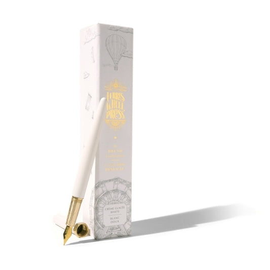 【在庫限り】Ferris Wheel Press/万年筆/Creme Glacee White Brush Fountain Pen - Gold Nib