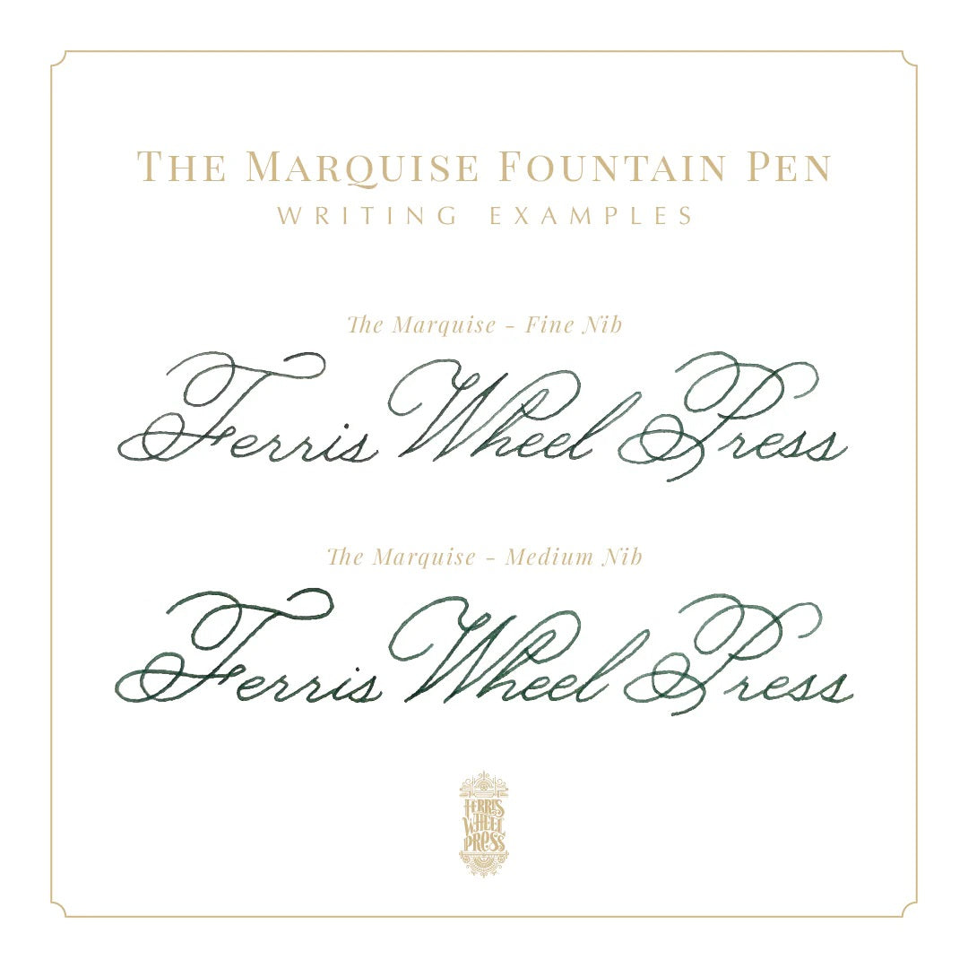 Ferris Wheel Press/万年筆/The Marquise Fountain Pen - Nevermore Noir - Fine