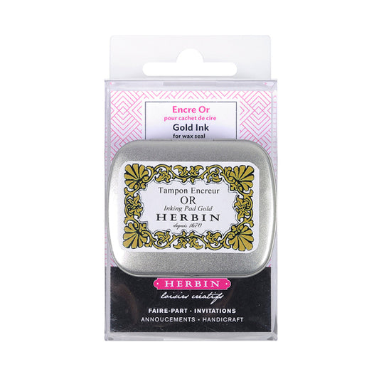 Herbin/シーリングスタンプインク/Ink Pad for Wax Seals (Gold)
