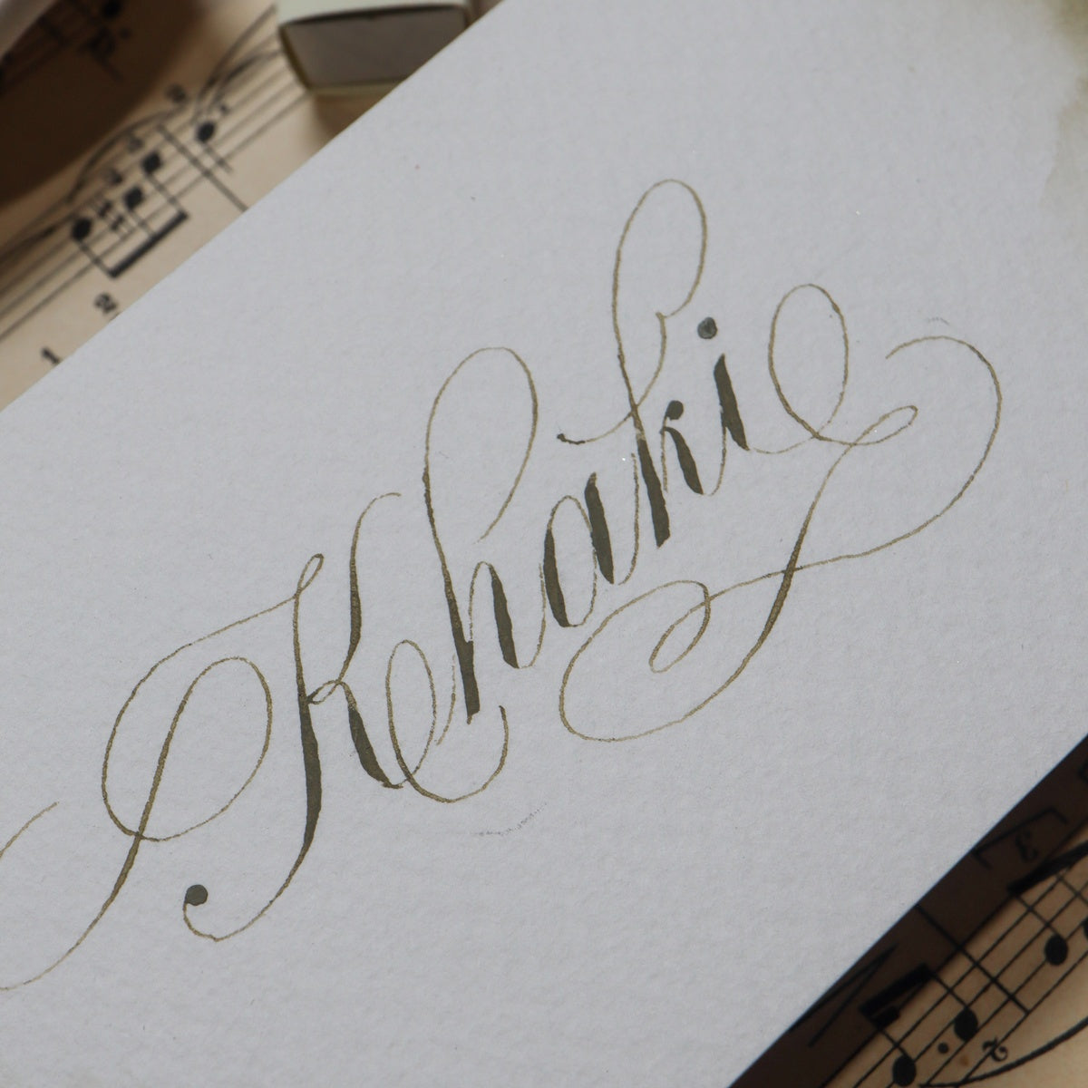 The Creative Kinds/カリグラフィーインク/Single Half Pan Crema - Khaki