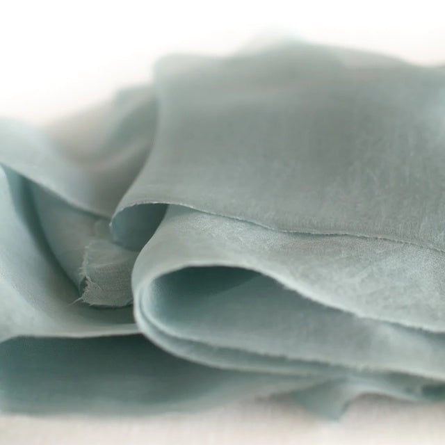 Lademya Silks/Gauze Silk Ribbon -Green Posies