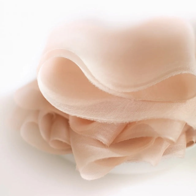 Lademya Silks/ガーゼシルクリボン/Gauze Silk Ribbon -Light Terra Cotta