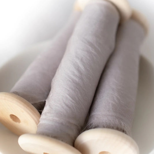 Lademya Silks/ガーゼシルクリボン/Gauze Silk Ribbon -Lilac Dust