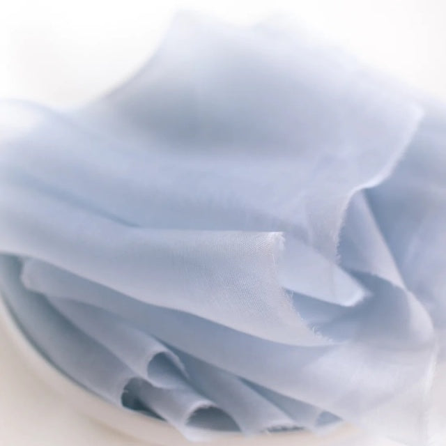 Lademya Silks/ガーゼシルクリボン/Gauze Silk Ribbon -Pastel Sky