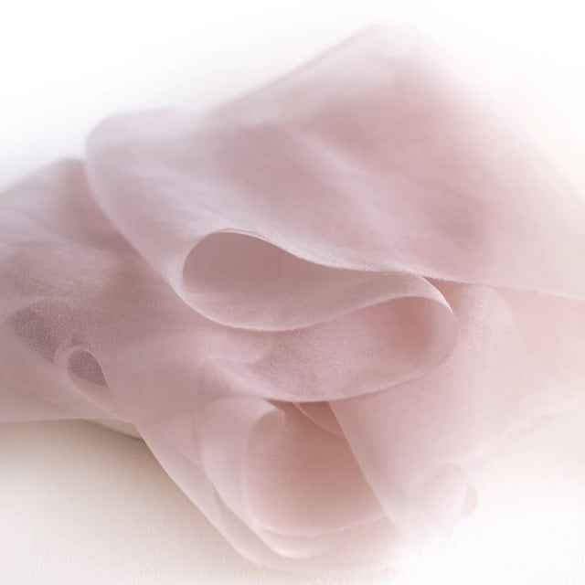 Lademya Silks/ガーゼシルクリボン/Gauze Silk Ribbon -Powder Pink
