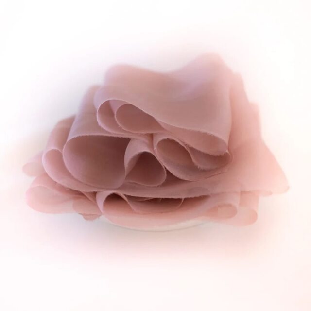 Lademya Silks/Gauze Silk Ribbon -Rose
