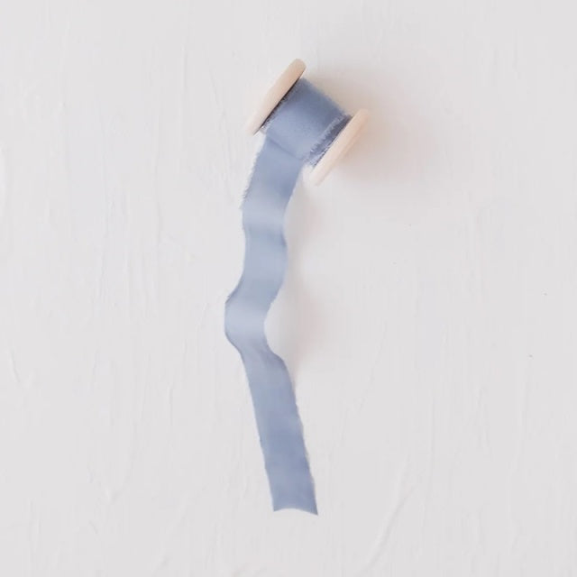 Lademya Silks/オリジナルシルクリボン/Original Silk Ribbon -Blue Gray