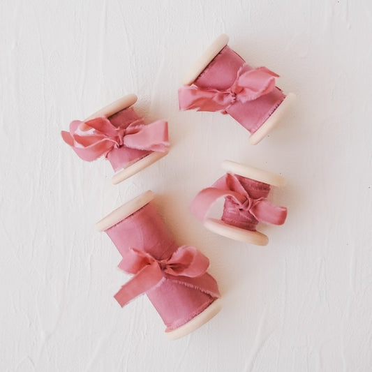 Lademya Silks/オリジナルシルクリボン/Original Silk Ribbon -Pink Bows