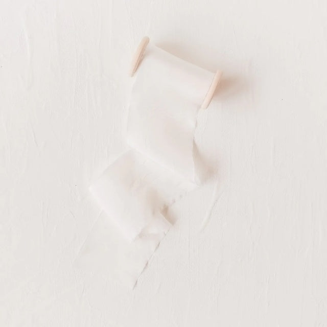 Lademya Silks/オリジナルシルクリボン/Original Silk Ribbon -Pure White
