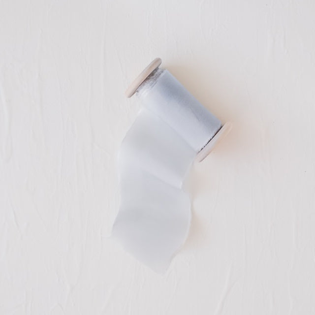 Lademya Silks/オリジナルシルクリボン/Original Silk Ribbon -Silvery Gray