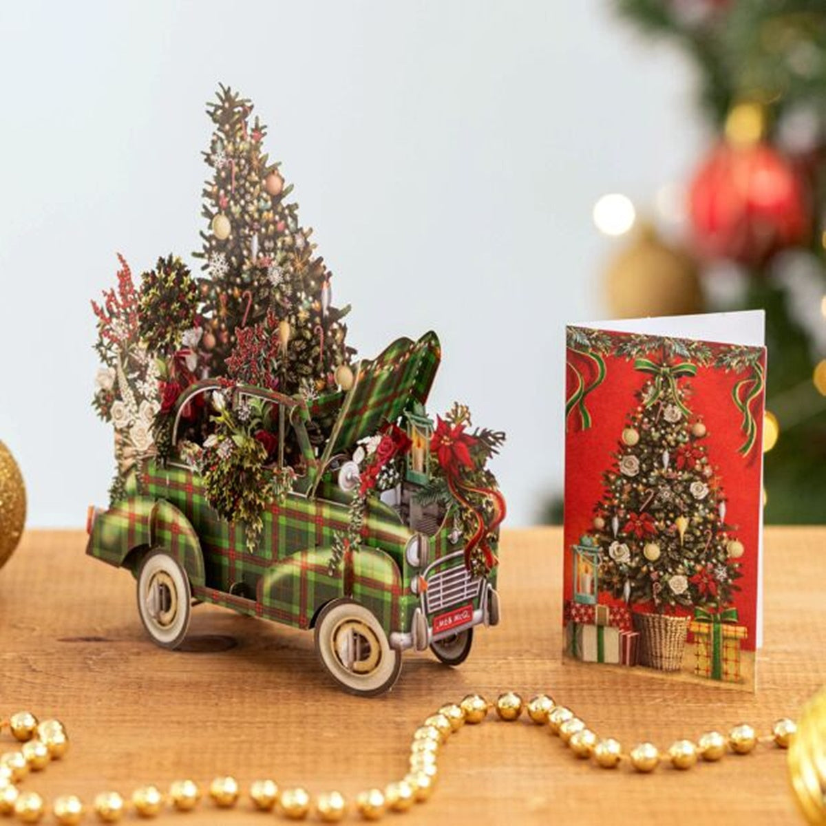 Me&McQ/シングルカード/Tartan Christmas Car