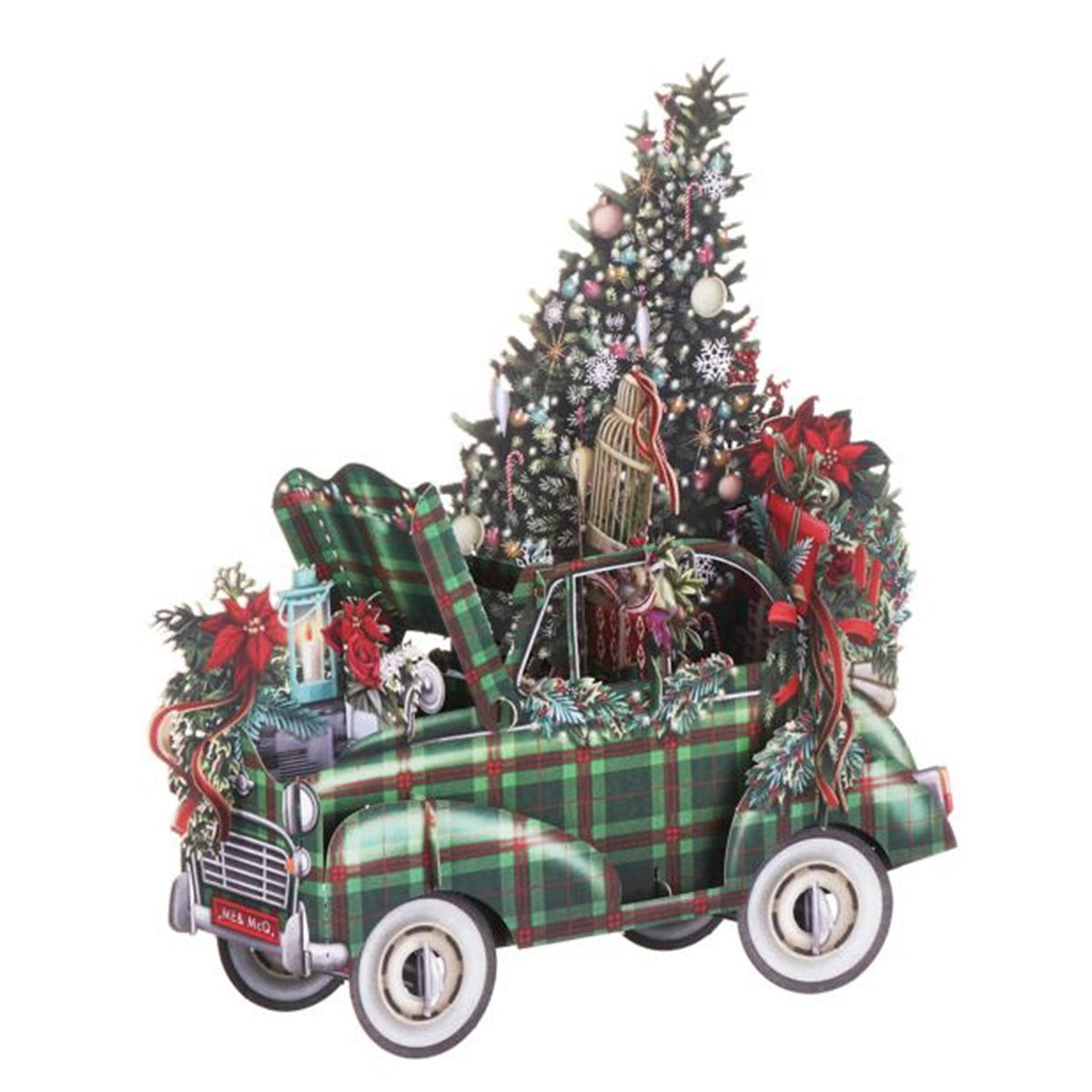 Me&McQ/シングルカード/Tartan Christmas Car
