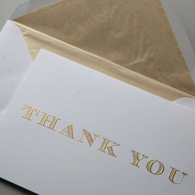 Mount Street Printers/Box Card/Cheval Thank you Gold