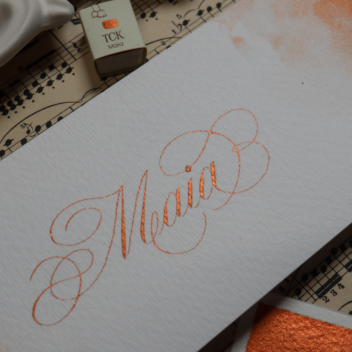 The Creative Kinds/カリグラフィーインク/Single Half Pan Shimmer - Maia