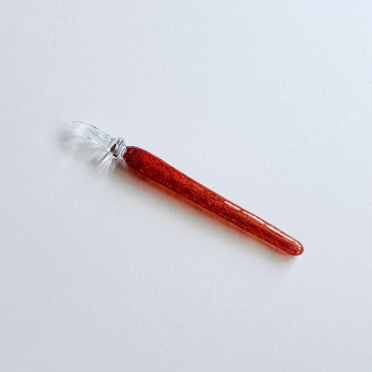 ガラス工房まつぼっくり:ガラスペン 受注生産品】ガラス工房 まつぼっくり ガラスペン 蒔絵 白軸