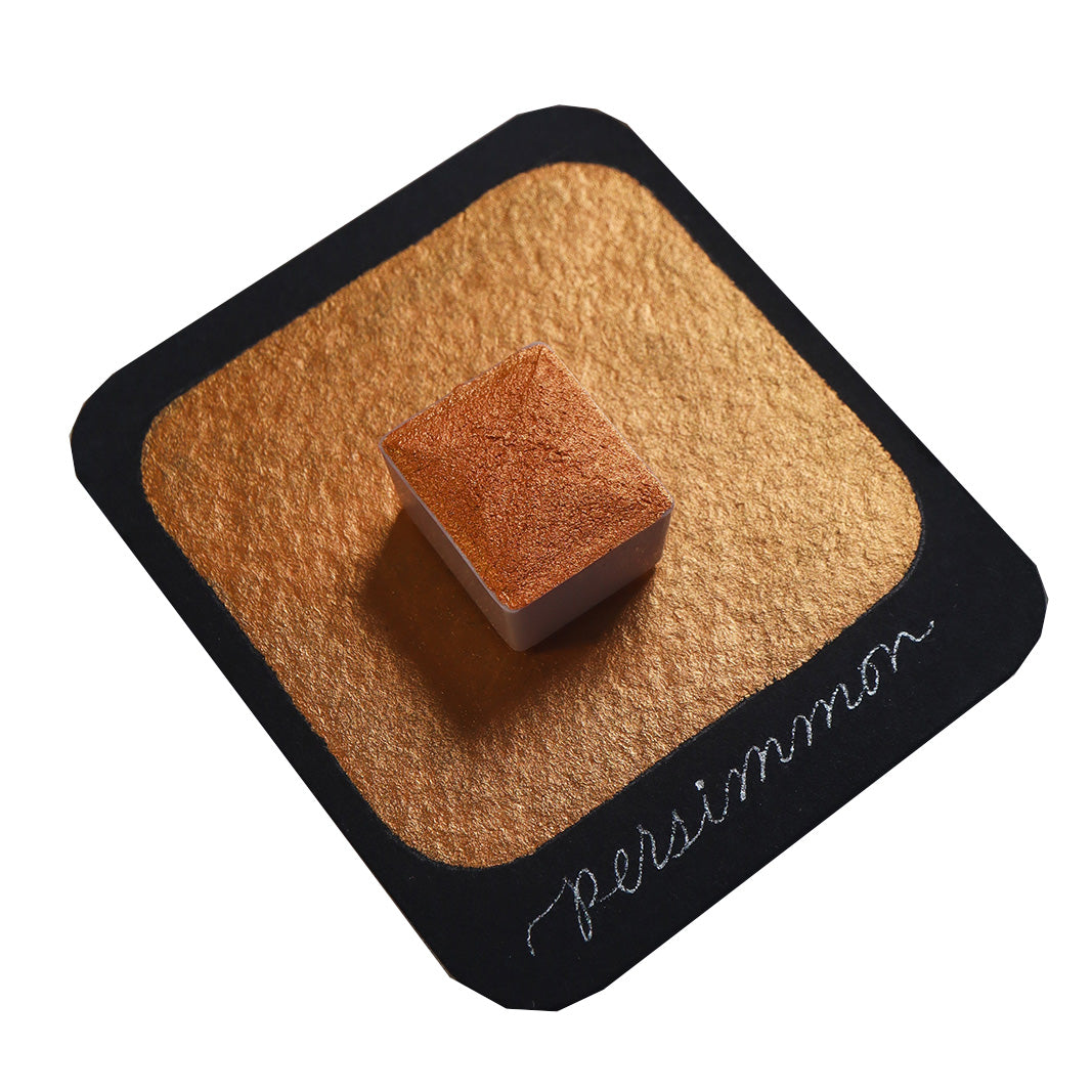 The Creative Kinds/Calligraphy Ink/Single Half Pan Shimmer - Persimmon