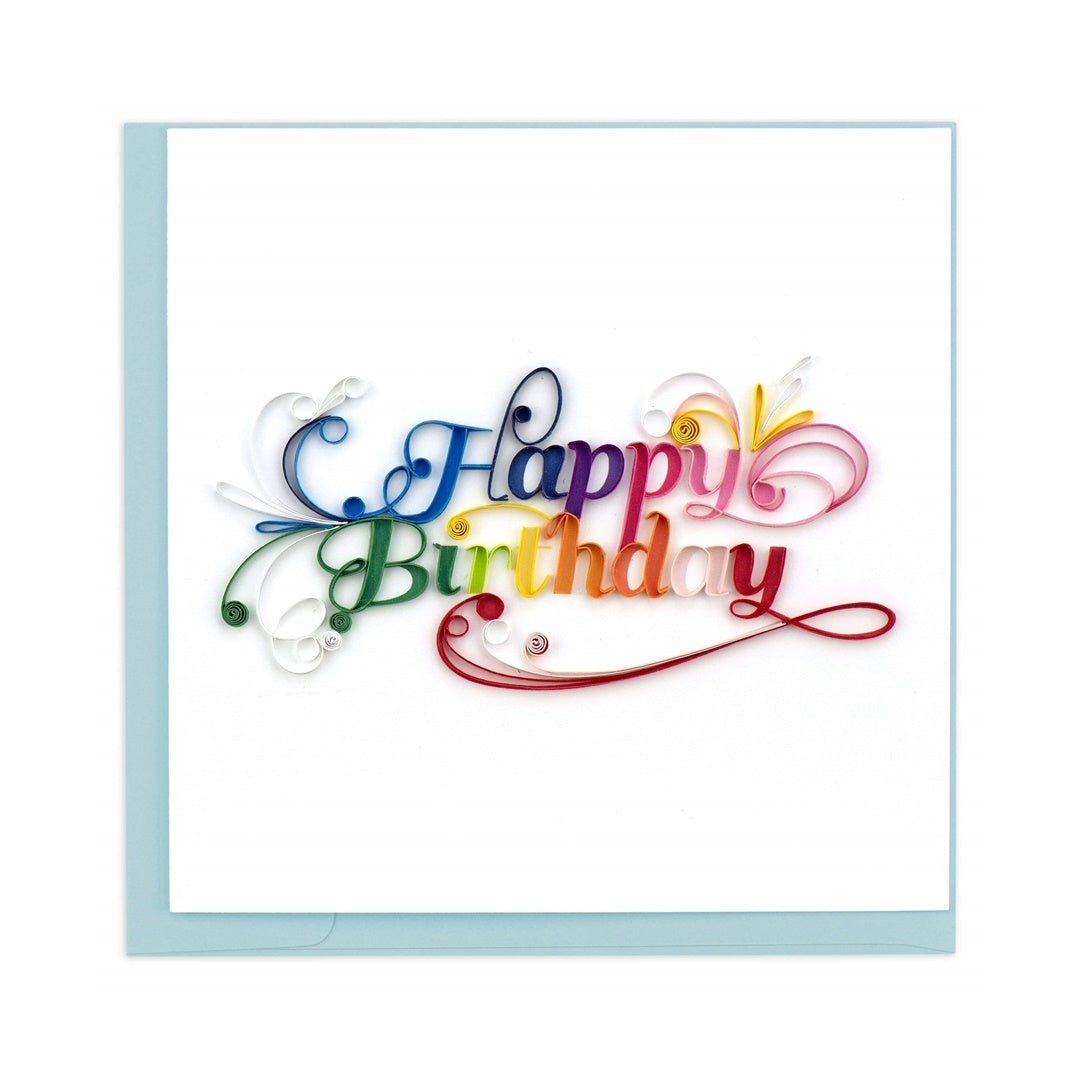 Quilling Card/グリーティングカード/Quilled Happy Birthday