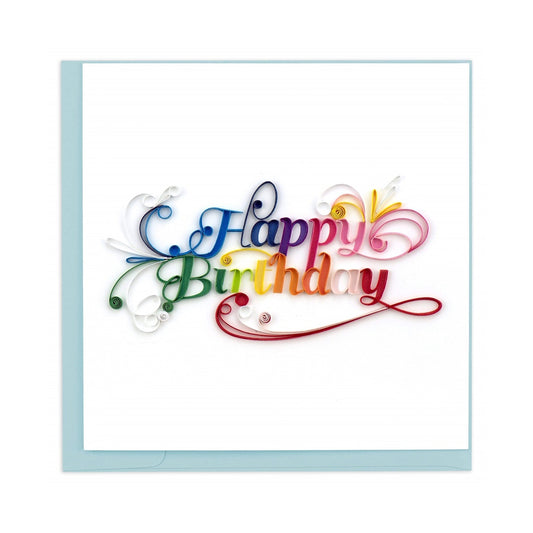 Quilling Card/グリーティングカード/Quilled Happy Birthday