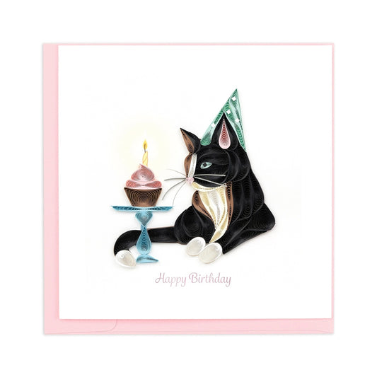 Quilling Card/グリーティングカード/Birthday Cat