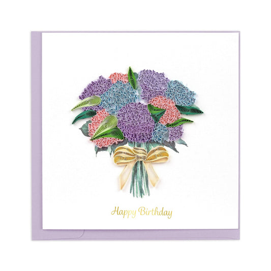 Quilling Card/グリーティングカード/Hydrangea Bouquet