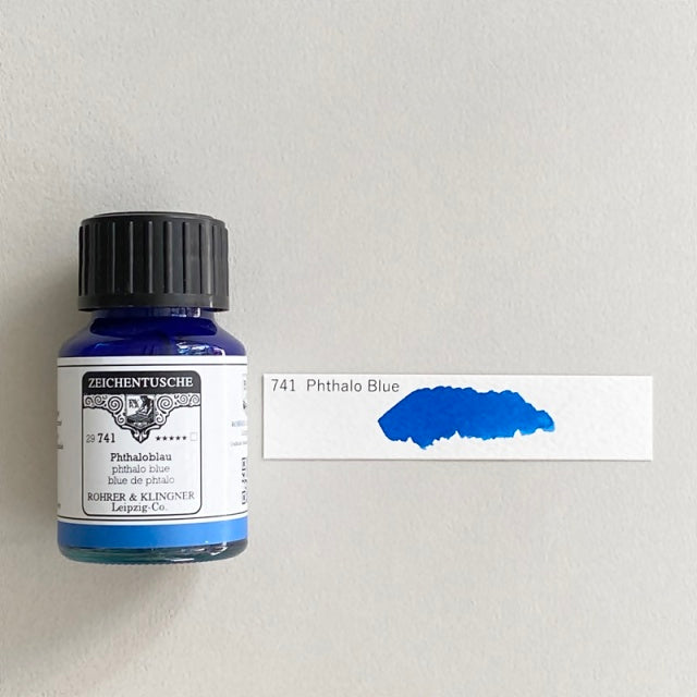 ROHRER & KLINGNER/カリグラフィーインク/Calligraphy Ink - Phthalo Blue