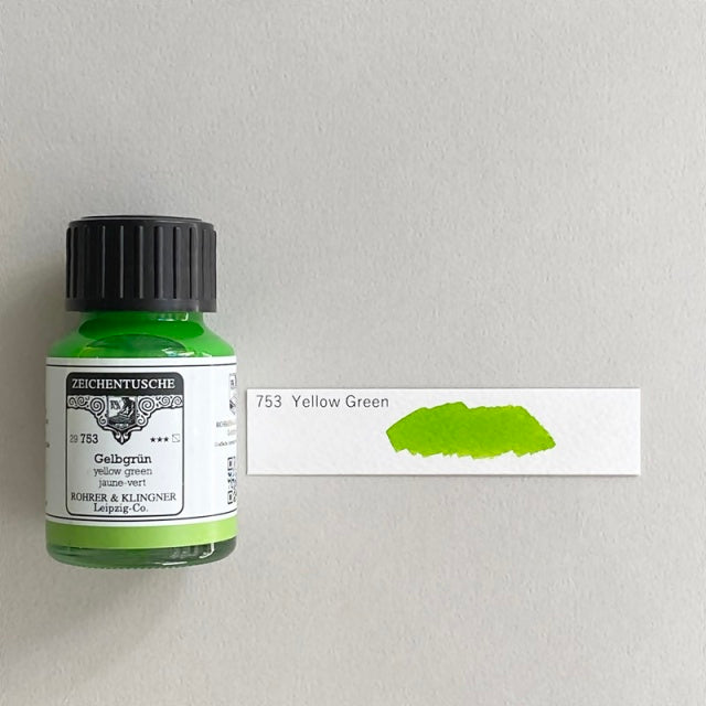 ROHRER & KLINGNER/カリグラフィーインク/Calligraphy Ink - Yellow Green