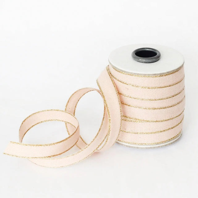 Studio Carta/Drittofilo Cotton Ribbon - Blush/Gold