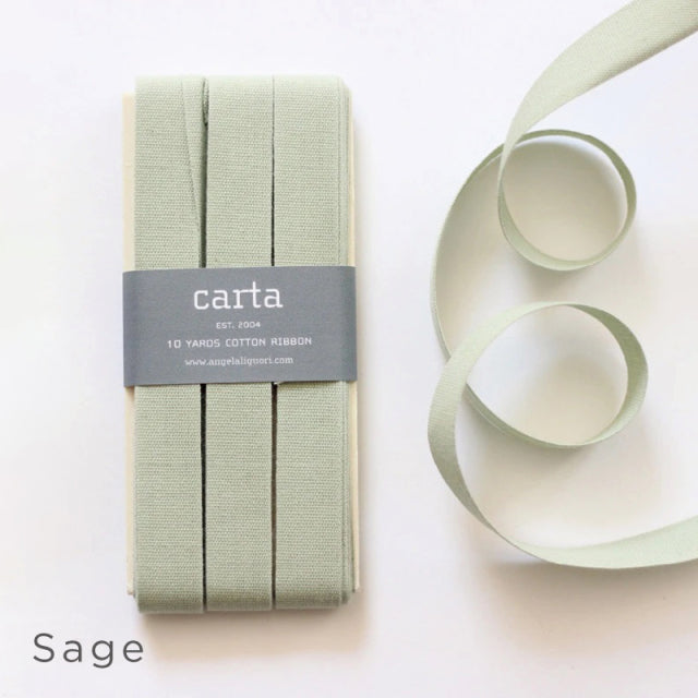 Studio Carta/Tight Weave Cotton Ribbon - 5/8inch