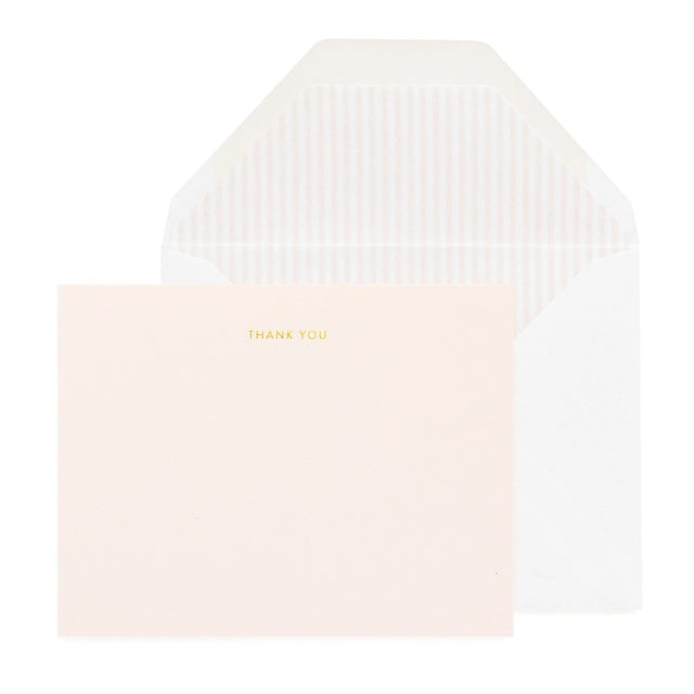 Sugar Paper/Box Card/Pale Pink Thank You Note Set