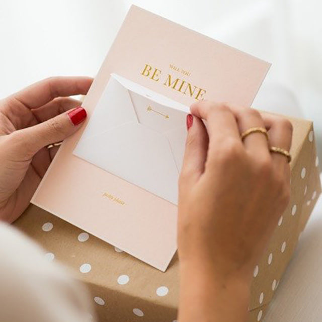 Sugar Paper/Single Card/Tiny Valentine's Day Message, Pale Pink