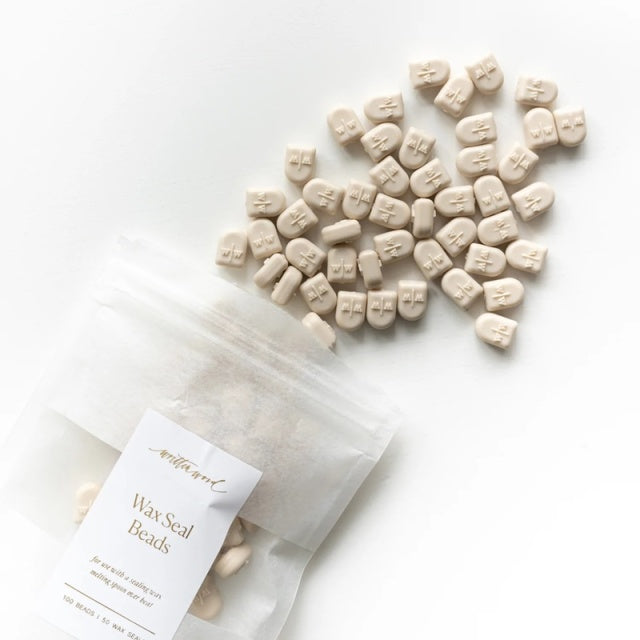 Written Word Calligraphy/ワックスビーズ/Beige Wax Beads for Wax Seals