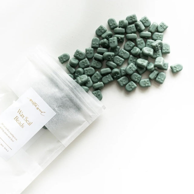 Written Word Calligraphy/ワックスビーズ/Forest Green Wax Beads for Wax Seals