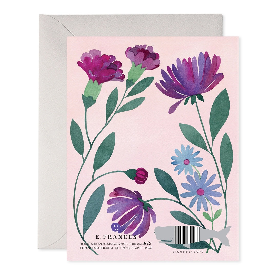 E.Frances/Single Card/Purple Floral Mother's Day