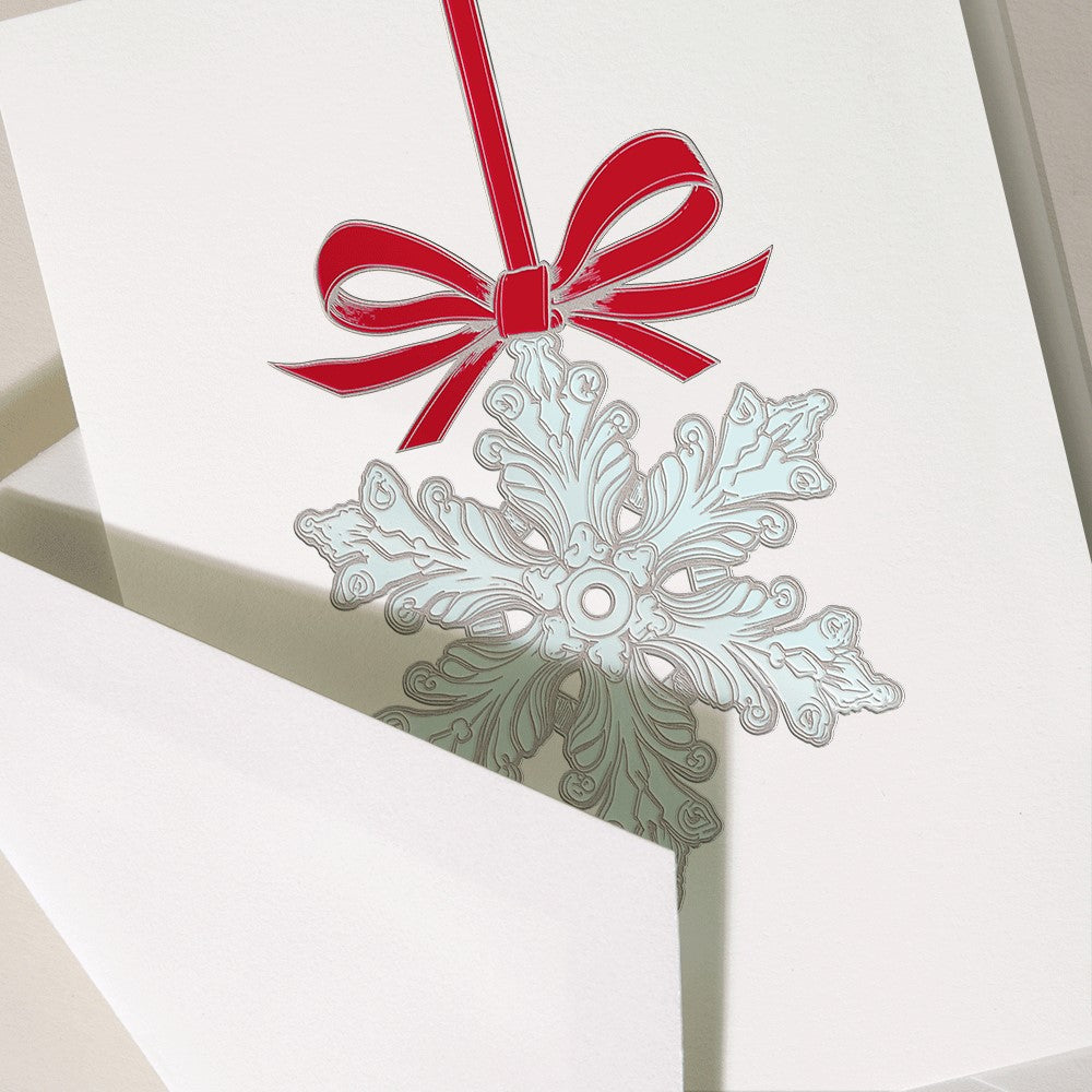 Crane/Box Card/Engraving Snowflake Ornament